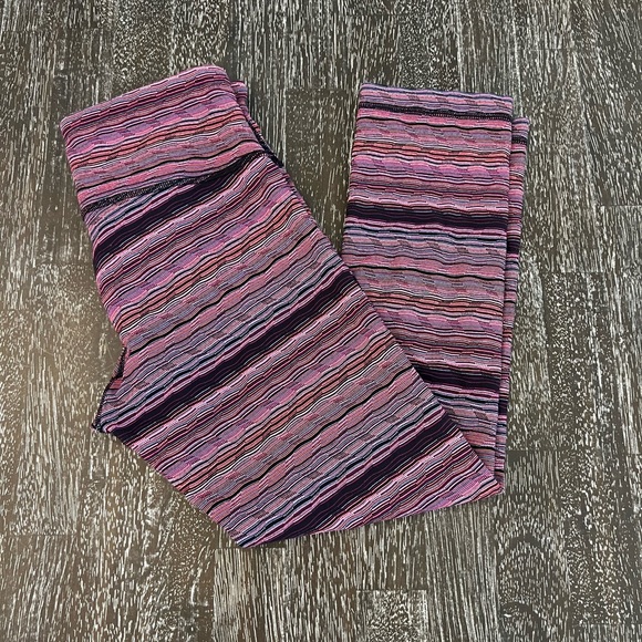 lululemon athletica Pants - Lululemon Wunder Under Crop III in Space Dye Twist Naval Blue Very Light Flare